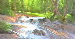 Image: Landscape Oil Series - Cascading Stream (digital version) featuring E. John Robinson